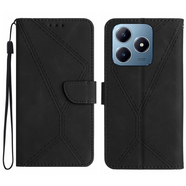 Stitching Embossed Leather Phone Case, For Realme C75 5G, For Realme 14 5G Global / P3 5G Global, For Realme P3 Pro 5G Global, For Realme 14 Pro+ 5G, For Realme C75 4G, For Realme 13+ 5G Global, For Realme 13 Pro 5G / 13 Pro+ 5G                        ...
