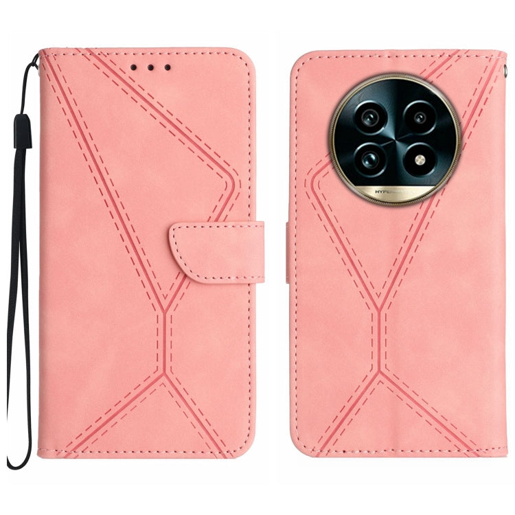 Stitching Embossed Leather Phone Case, For Realme C75 5G, For Realme 14 5G Global / P3 5G Global, For Realme P3 Pro 5G Global, For Realme 14 Pro+ 5G, For Realme C75 4G, For Realme 13+ 5G Global, For Realme 13 Pro 5G / 13 Pro+ 5G                        ...