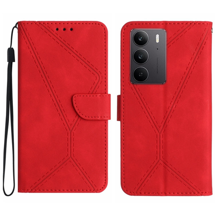 Stitching Embossed Leather Phone Case, For Realme C75 5G, For Realme 14 5G Global / P3 5G Global, For Realme P3 Pro 5G Global, For Realme 14 Pro+ 5G, For Realme C75 4G, For Realme 13+ 5G Global, For Realme 13 Pro 5G / 13 Pro+ 5G                        ...