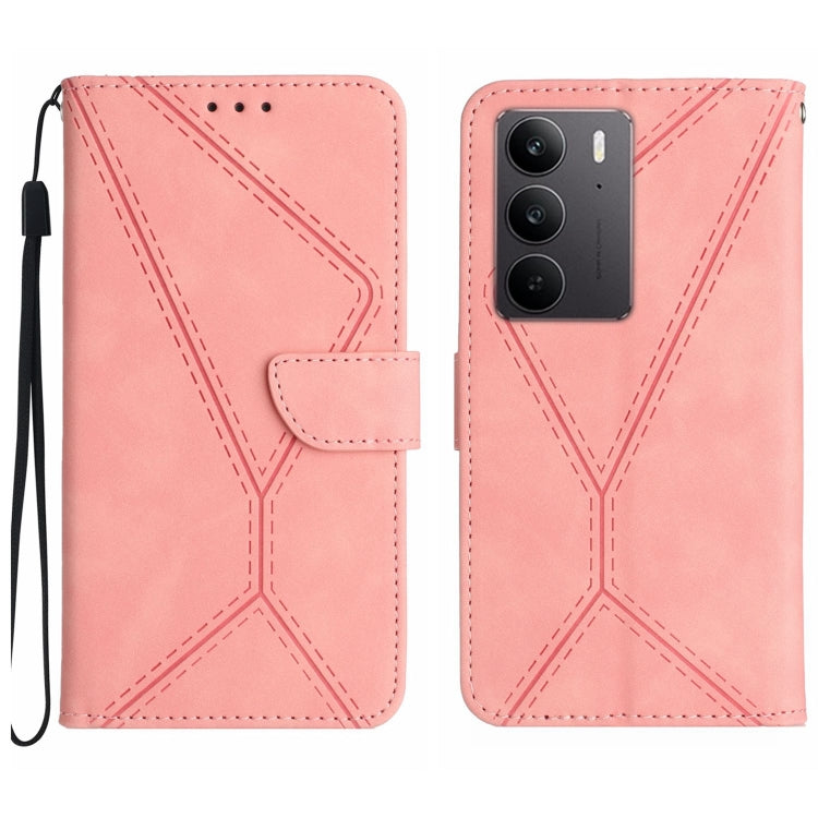Stitching Embossed Leather Phone Case, For Realme C75 5G, For Realme 14 5G Global / P3 5G Global, For Realme P3 Pro 5G Global, For Realme 14 Pro+ 5G, For Realme C75 4G, For Realme 13+ 5G Global, For Realme 13 Pro 5G / 13 Pro+ 5G                        ...