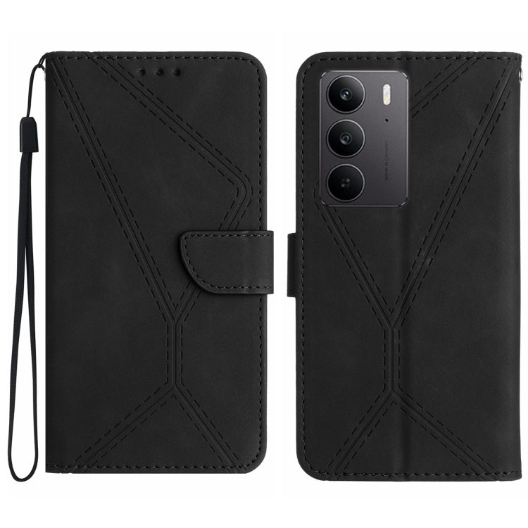 Stitching Embossed Leather Phone Case, For Realme C75 5G, For Realme 14 5G Global / P3 5G Global, For Realme P3 Pro 5G Global, For Realme 14 Pro+ 5G, For Realme C75 4G, For Realme 13+ 5G Global, For Realme 13 Pro 5G / 13 Pro+ 5G                        ...