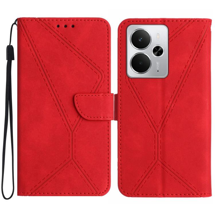 Stitching Embossed Leather Phone Case, For Realme C75 5G, For Realme 14 5G Global / P3 5G Global, For Realme P3 Pro 5G Global, For Realme 14 Pro+ 5G, For Realme C75 4G, For Realme 13+ 5G Global, For Realme 13 Pro 5G / 13 Pro+ 5G                        ...
