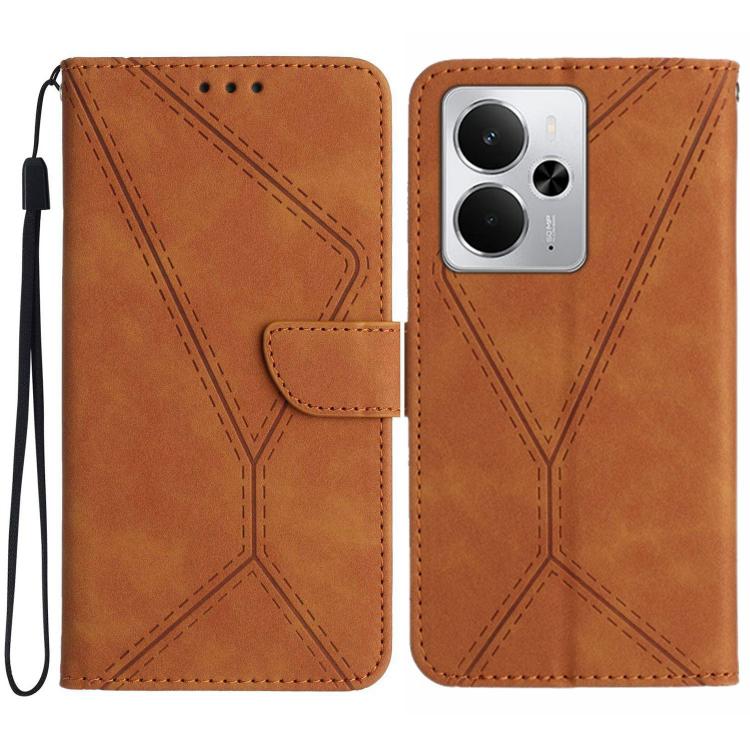 Stitching Embossed Leather Phone Case, For Realme C75 5G, For Realme 14 5G Global / P3 5G Global, For Realme P3 Pro 5G Global, For Realme 14 Pro+ 5G, For Realme C75 4G, For Realme 13+ 5G Global, For Realme 13 Pro 5G / 13 Pro+ 5G                        ...