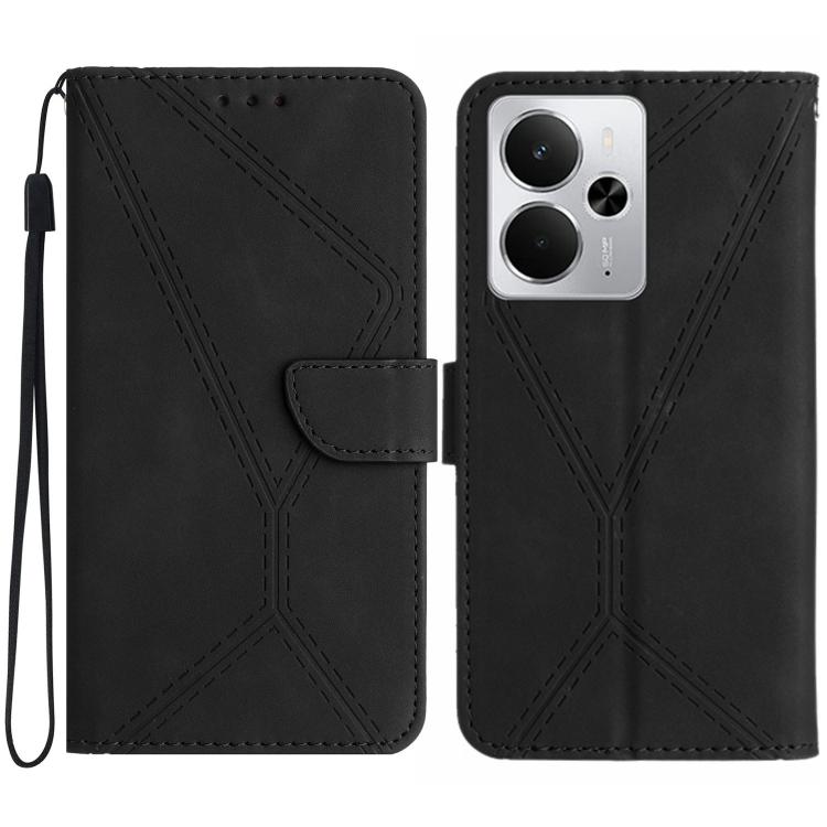 Stitching Embossed Leather Phone Case, For Realme C75 5G, For Realme 14 5G Global / P3 5G Global, For Realme P3 Pro 5G Global, For Realme 14 Pro+ 5G, For Realme C75 4G, For Realme 13+ 5G Global, For Realme 13 Pro 5G / 13 Pro+ 5G                        ...