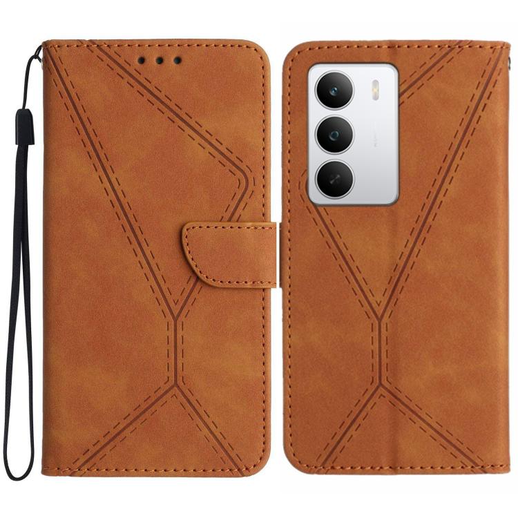 Stitching Embossed Leather Phone Case, For Realme C100 4G, For Realme C83 5G, For Realme 16 Pro+ 5G, For Realme C85 5G, For Realme C85 Pro 4G, For Realme 15T 5G, For Realme 15 5G Global / 15 Pro 5G Global, For Realme C71 4G