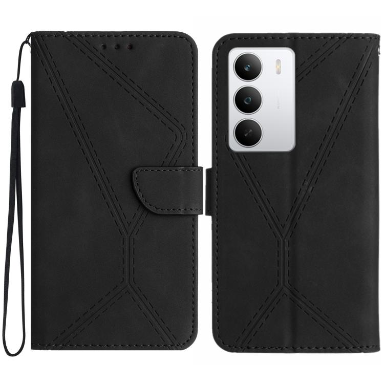 Stitching Embossed Leather Phone Case, For Realme C100 4G, For Realme C83 5G, For Realme 16 Pro+ 5G, For Realme C85 5G, For Realme C85 Pro 4G, For Realme 15T 5G, For Realme 15 5G Global / 15 Pro 5G Global, For Realme C71 4G