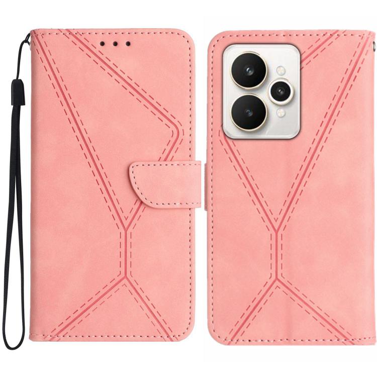 Stitching Embossed Leather Phone Case, For Realme C100 4G, For Realme C83 5G, For Realme 16 Pro+ 5G, For Realme C85 5G, For Realme C85 Pro 4G, For Realme 15T 5G, For Realme 15 5G Global / 15 Pro 5G Global, For Realme C71 4G