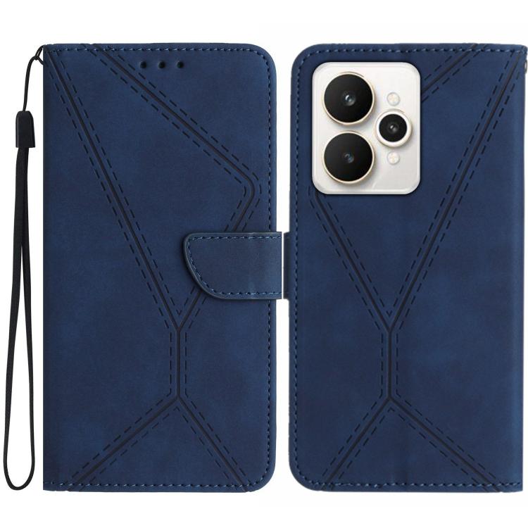 Stitching Embossed Leather Phone Case, For Realme C100 4G, For Realme C83 5G, For Realme 16 Pro+ 5G, For Realme C85 5G, For Realme C85 Pro 4G, For Realme 15T 5G, For Realme 15 5G Global / 15 Pro 5G Global, For Realme C71 4G