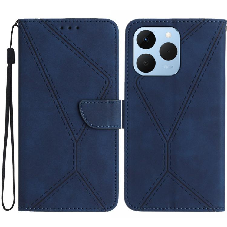 Stitching Embossed Leather Phone Case, For Realme C100 4G, For Realme C83 5G, For Realme 16 Pro+ 5G, For Realme C85 5G, For Realme C85 Pro 4G, For Realme 15T 5G, For Realme 15 5G Global / 15 Pro 5G Global, For Realme C71 4G