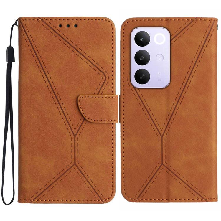 Stitching Embossed Leather Phone Case, For Realme C100 4G, For Realme C83 5G, For Realme 16 Pro+ 5G, For Realme C85 5G, For Realme C85 Pro 4G, For Realme 15T 5G, For Realme 15 5G Global / 15 Pro 5G Global, For Realme C71 4G