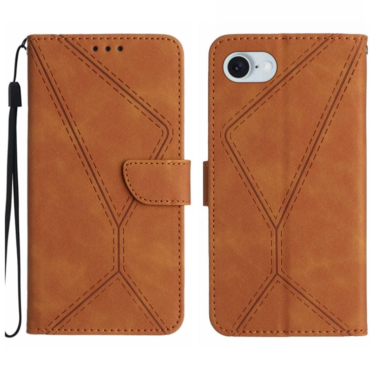 Stitching Embossed Leather Phone Case, For iPhone 18 Pro / 17 Pro, For iPhone 18 Pro Max / 17 Pro Max, For iPhone 17e / 16e, For iPhone 17, For iPhone Air, For iPhone 16 Pro Max, For iPhone 16 Pro, For iPhone 16 Plus