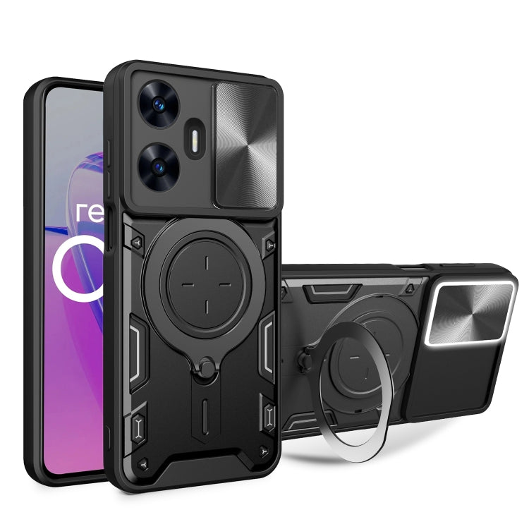 CD Texture Sliding Camshield Magnetic Holder Phone Case, For Realme GT 6T, For Realme 12 5G Global, For Realme 12 Pro / 12 Pro+ / 12+, For Realme 11 4G Global, For Realme 11 5G Global / 11x 5G, For Realme C53 4G / Narzo N53, For Realme C65 4G          ...