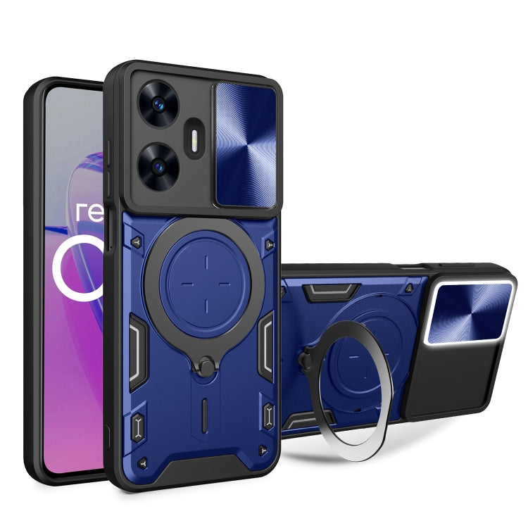 CD Texture Sliding Camshield Magnetic Holder Phone Case, For Realme GT 6T, For Realme 12 5G Global, For Realme 12 Pro / 12 Pro+ / 12+, For Realme 11 4G Global, For Realme 11 5G Global / 11x 5G, For Realme C53 4G / Narzo N53, For Realme C65 4G          ...