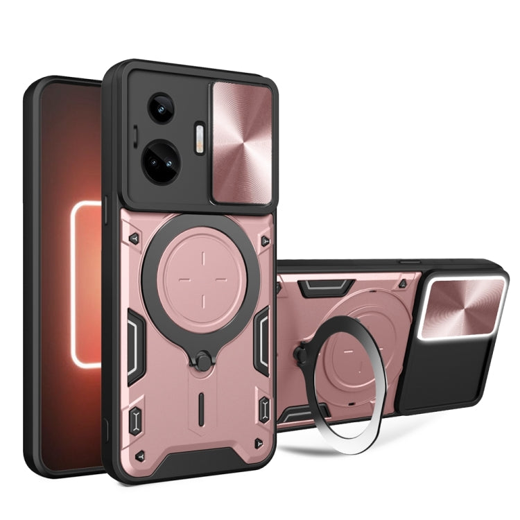 CD Texture Sliding Camshield Magnetic Holder Phone Case, For Realme GT3 5G, For Realme 10 Pro+ 5G, For Realme C35, For Realme C21 / C20 / C11 2021
