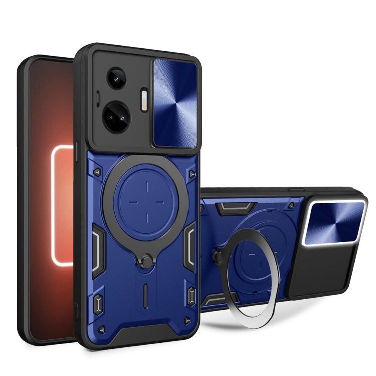 CD Texture Sliding Camshield Magnetic Holder Phone Case, For Realme GT3 5G, For Realme 10 Pro+ 5G, For Realme C35, For Realme C21 / C20 / C11 2021