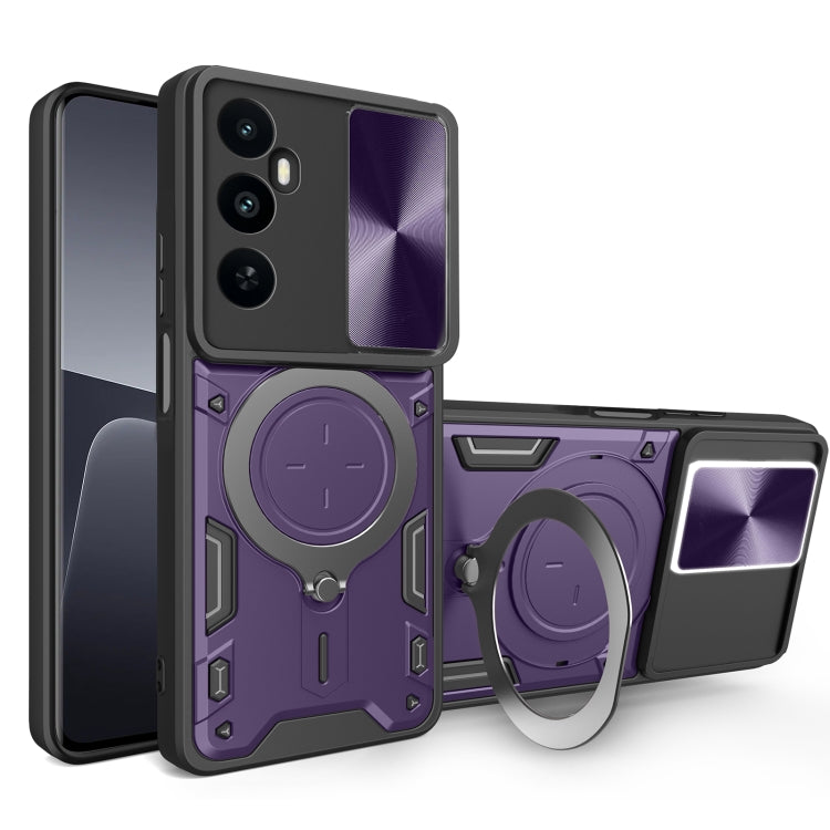 CD Texture Sliding Camshield Magnetic Holder Phone Case, For Realme GT 6T, For Realme 12 5G Global, For Realme 12 Pro / 12 Pro+ / 12+, For Realme 11 4G Global, For Realme 11 5G Global / 11x 5G, For Realme C53 4G / Narzo N53, For Realme C65 4G          ...