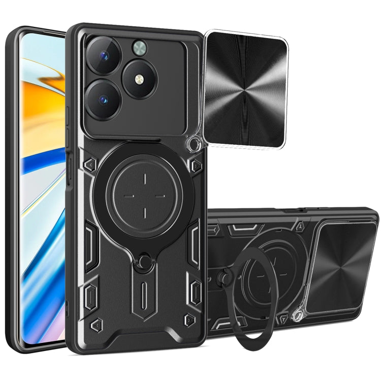 CD Texture Sliding Camshield Magnetic Holder Phone Case, For Realme P4 Power 5G, For Realme 16 Pro / 16 Pro+ 5G, For Realme P3 5G / 14 5G Global, For Realme P3 Ultra 5G India, For Realme 14 Pro+ 5G, For Realme C75 4G / 14x 5G Global                    ...