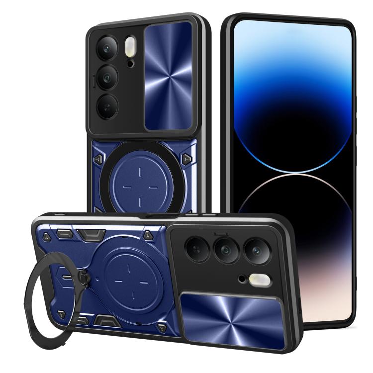 CD Texture Sliding Camshield Magnetic Holder Phone Case, For Realme P4 Power 5G, For Realme 16 Pro / 16 Pro+ 5G, For Realme P3 5G / 14 5G Global, For Realme P3 Ultra 5G India, For Realme 14 Pro+ 5G, For Realme C75 4G / 14x 5G Global                    ...