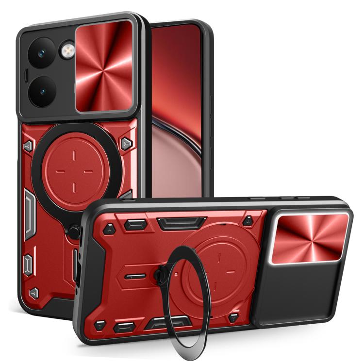 CD Texture Sliding Camshield Magnetic Holder Phone Case, For Realme P4 Power 5G, For Realme 16 Pro / 16 Pro+ 5G, For Realme P3 5G / 14 5G Global, For Realme P3 Ultra 5G India, For Realme 14 Pro+ 5G, For Realme C75 4G / 14x 5G Global                    ...