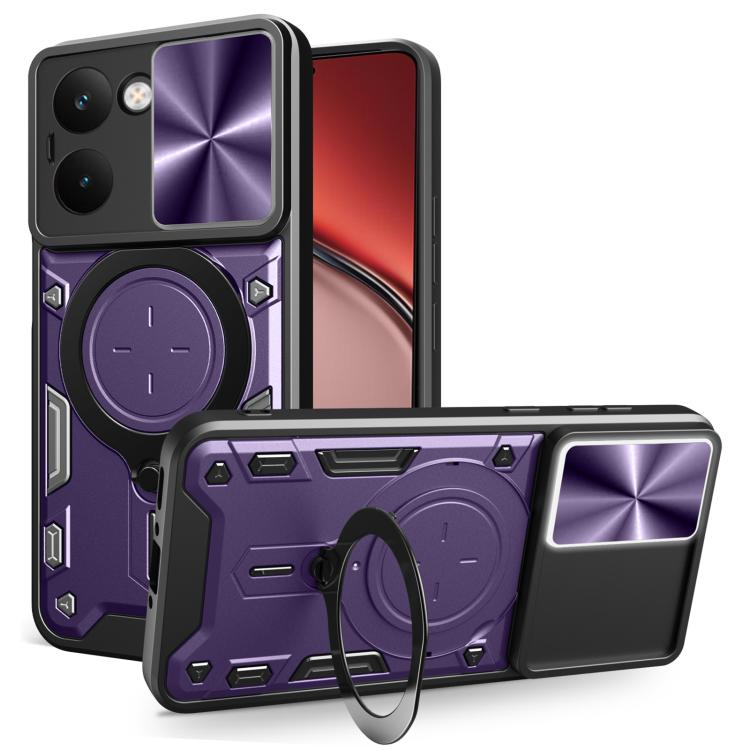 CD Texture Sliding Camshield Magnetic Holder Phone Case, For Realme P4 Power 5G, For Realme 16 Pro / 16 Pro+ 5G, For Realme P3 5G / 14 5G Global, For Realme P3 Ultra 5G India, For Realme 14 Pro+ 5G, For Realme C75 4G / 14x 5G Global                    ...