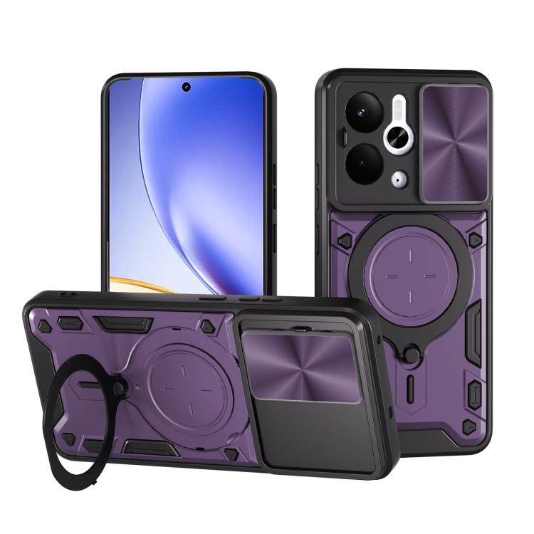 CD Texture Sliding Camshield Magnetic Holder Phone Case, For Realme P4 Power 5G, For Realme 16 Pro / 16 Pro+ 5G, For Realme P3 5G / 14 5G Global, For Realme P3 Ultra 5G India, For Realme 14 Pro+ 5G, For Realme C75 4G / 14x 5G Global                    ...