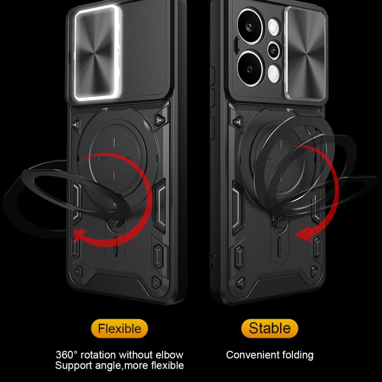 CD Texture Sliding Camshield Magnetic Holder Phone Case, For Realme P4 Power 5G, For Realme 16 Pro / 16 Pro+ 5G, For Realme P3 5G / 14 5G Global, For Realme P3 Ultra 5G India, For Realme 14 Pro+ 5G, For Realme C75 4G / 14x 5G Global                    ...