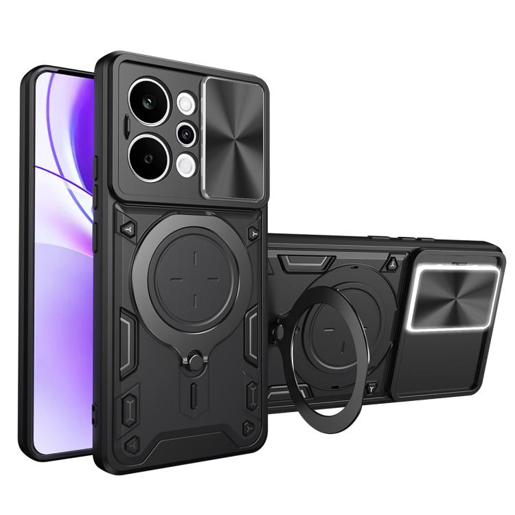 CD Texture Sliding Camshield Magnetic Holder Phone Case, For Realme P4 Power 5G, For Realme 16 Pro / 16 Pro+ 5G, For Realme P3 5G / 14 5G Global, For Realme P3 Ultra 5G India, For Realme 14 Pro+ 5G, For Realme C75 4G / 14x 5G Global                    ...