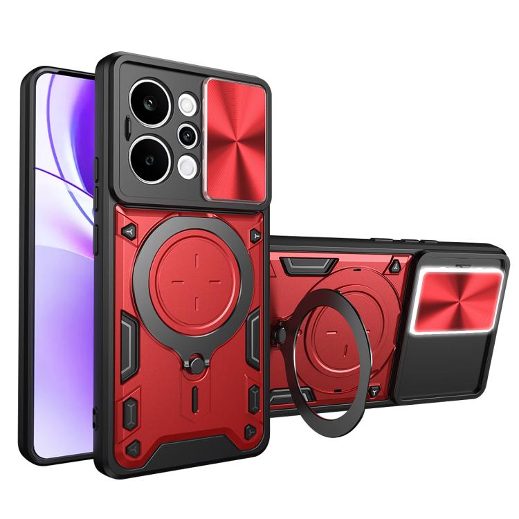 CD Texture Sliding Camshield Magnetic Holder Phone Case, For Realme P4 Power 5G, For Realme 16 Pro / 16 Pro+ 5G, For Realme 15x 5G, For Realme P3 5G / 14 5G Global, For Realme P3 Ultra 5G India, For Realme 14 Pro+ 5G, For Realme C75 4G / 14x 5G Global ...