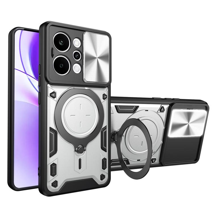 CD Texture Sliding Camshield Magnetic Holder Phone Case, For Realme P4 Power 5G, For Realme 16 Pro / 16 Pro+ 5G, For Realme P3 5G / 14 5G Global, For Realme P3 Ultra 5G India, For Realme 14 Pro+ 5G, For Realme C75 4G / 14x 5G Global                    ...