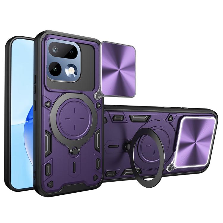 CD Texture Sliding Camshield Magnetic Holder Phone Case, For Realme P4 Power 5G, For Realme 16 Pro / 16 Pro+ 5G, For Realme 15x 5G, For Realme P3 5G / 14 5G Global, For Realme P3 Ultra 5G India, For Realme 14 Pro+ 5G, For Realme C75 4G / 14x 5G Global ...