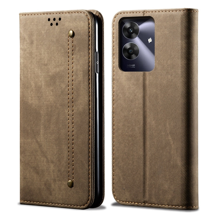 Denim Texture Flip Leather Phone Case, For Realme Note 60 4G / C61 4G, For Realme 13 Pro 5G Global, For Realme GT 6T 5G Global, For Realme GT 6 5G Global, For Realme C63 / C61, For Realme 12 Pro / 12 Pro+, For Realme GT5 Pro, For Realme 11 5G Global / ...