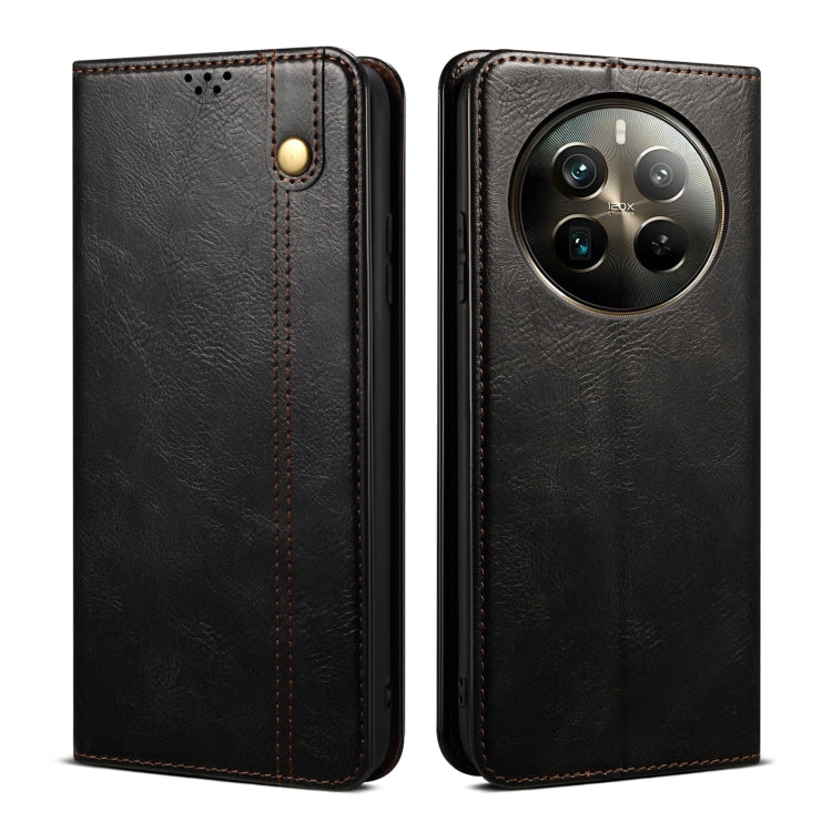 Oil Wax Crazy Horse Texture Leather Phone Case, For Realme 14 5G Global, For Realme P3 Pro, For Realme 14 Pro+ Global, For Realme 14 Pro Global, For Realme Note 60 4G / C61 4G, For Realme 13 Pro 5G Global, For Realme GT 6T 5G Global                    ...
