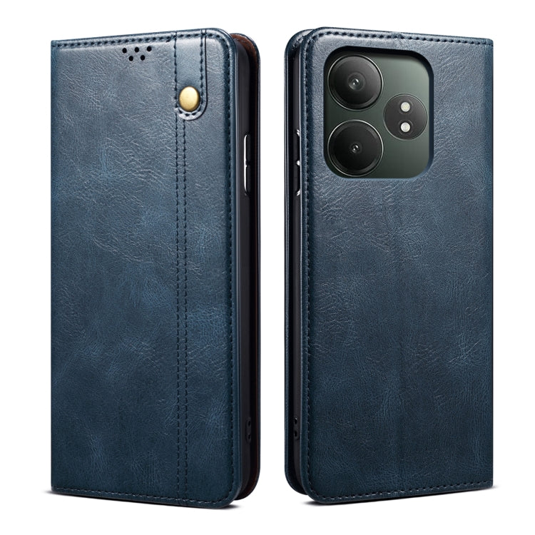 Oil Wax Crazy Horse Texture Leather Phone Case, For Realme 14 5G Global, For Realme P3 Pro, For Realme 14 Pro+ Global, For Realme 14 Pro Global, For Realme Note 60 4G / C61 4G, For Realme 13 Pro 5G Global, For Realme GT 6T 5G Global                    ...