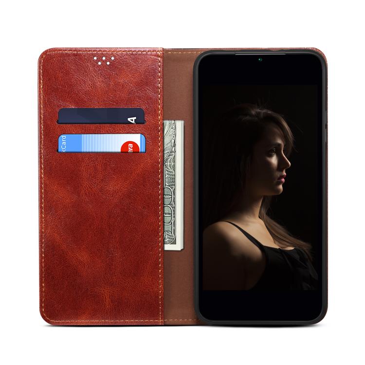 Oil Wax Crazy Horse Texture Leather Phone Case, For Realme 14 5G Global, For Realme P3 Pro, For Realme 14 Pro+ Global, For Realme 14 Pro Global, For Realme Note 60 4G / C61 4G, For Realme 13 Pro 5G Global, For Realme GT 6T 5G Global                    ...
