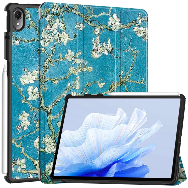 Custer Painted 3-Fold Holder Smart Leather Tablet Case, For Huawei Matepad Air