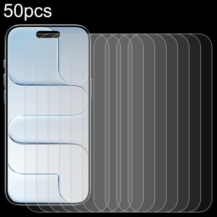 50pcs 0.26mm 9H 2.5D High Aluminum Tempered Glass Film, For iPhone 17 Pro Max, For iPhone 17 Pro / 17, For iPhone Air, For iPhone 16e / 13 / 13 Pro, For iPhone 16 Pro Max, For iPhone 16 Pro, For iPhone 16 Plus, For iPhone 16                            ...