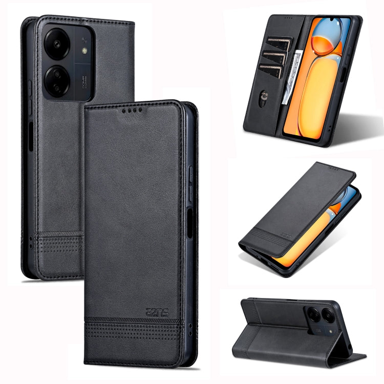 AZNS Magnetic Calf Texture Flip Leather Phone Case, For Xiaomi Redmi Turbo 3, For Xiaomi Redmi Note 13 Pro 4G, For Xiaomi Redmi Note 13 4G, For Xiaomi Redmi K70E, For Xiaomi 14 Ultra, For Xiaomi Redmi 13C / Poco C65, For Xiaomi 14 Pro, For Xiaomi 14