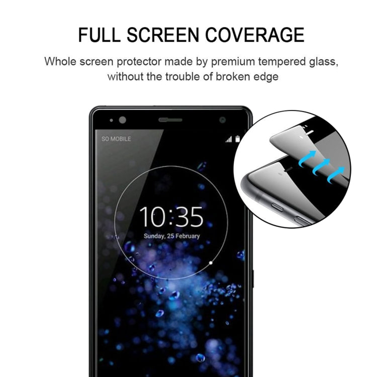 3D Curved Edge Full Screen Tempered Glass Film, For Sony Xperia XA2 Plus, For Sony Xperia XZ2, For Sony Xperia XZ2 Compact, For Sony Xperia XA2 Ultra