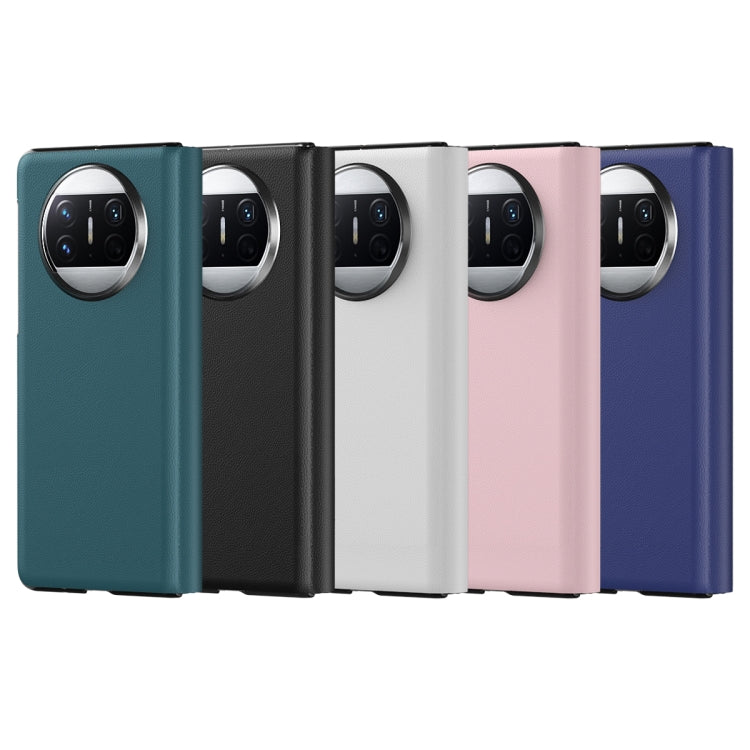 Litchi Pattern Foldable Side Window View Protective Phone Case, For Huawei Mate X3