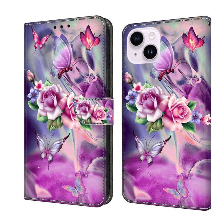 Crystal 3D Shockproof Protective Leather Phone Case, For iPhone 14 Plus, For iPhone 15 Pro Max