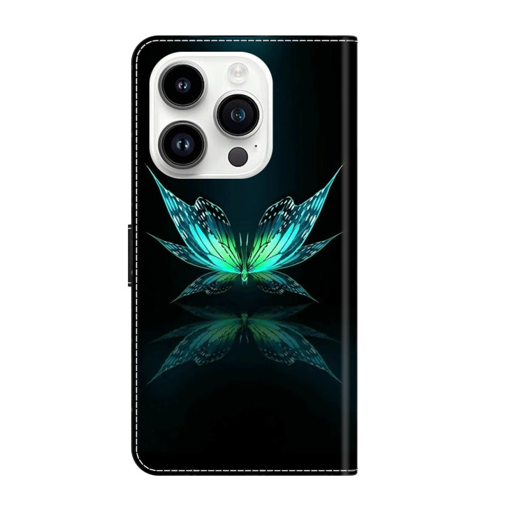 Crystal 3D Shockproof Protective Leather Phone Case, For iPhone 14 Pro, For iPhone 15 Plus