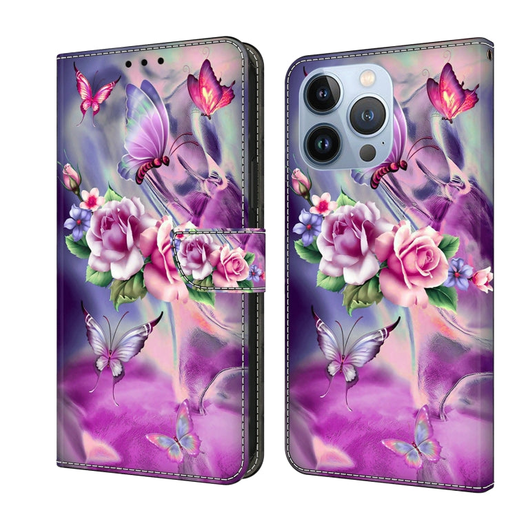 Crystal 3D Shockproof Protective Leather Phone Case, For iPhone 14 Plus, For iPhone 15 Pro Max