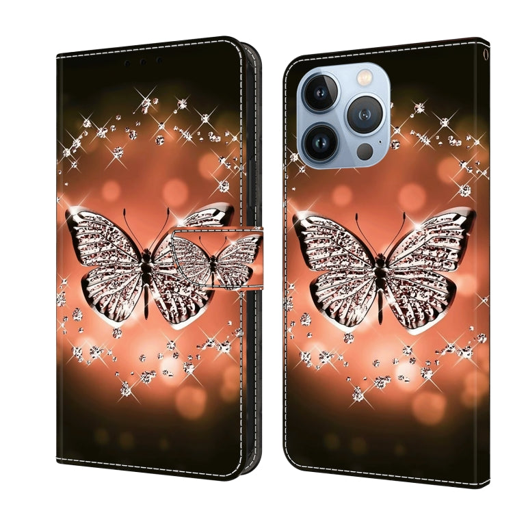 Crystal 3D Shockproof Protective Leather Phone Case, For iPhone 14 Plus, For iPhone 15 Pro Max