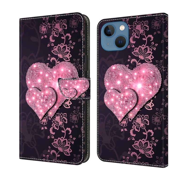 Crystal 3D Shockproof Protective Leather Phone Case, For iPhone 15, For iPhone 14 Pro Max