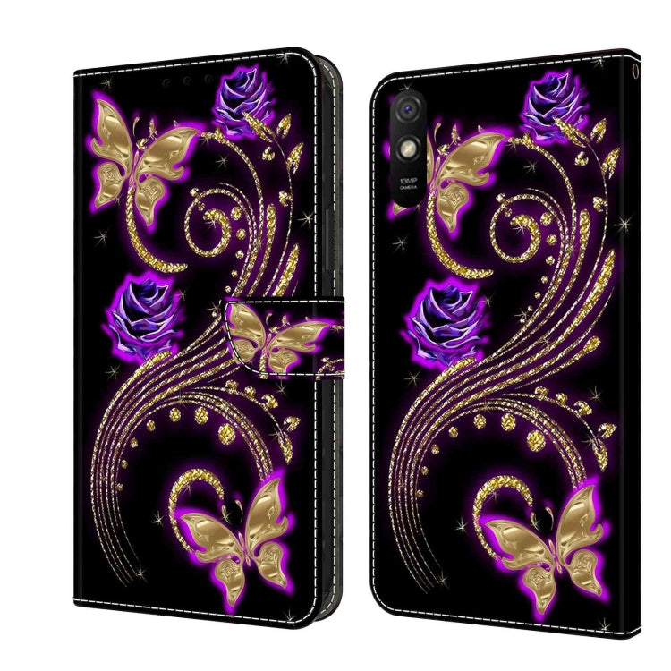 Crystal 3D Shockproof Protective Leather Phone Case, For Xiaomi Redmi 9T, For Xiaomi Redmi 9A