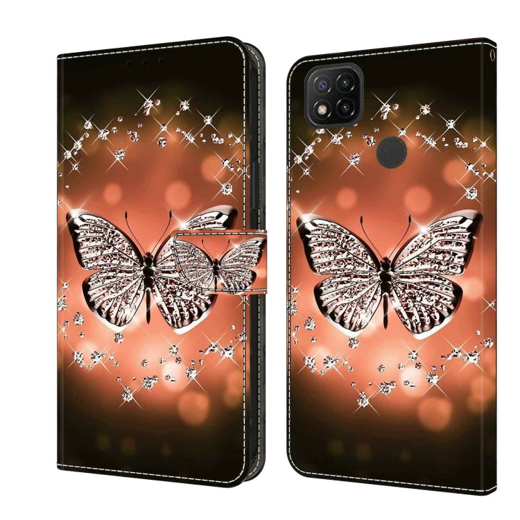 Crystal 3D Shockproof Protective Leather Phone Case, For Xiaomi Redmi 9, For Xiaomi Redmi 9C