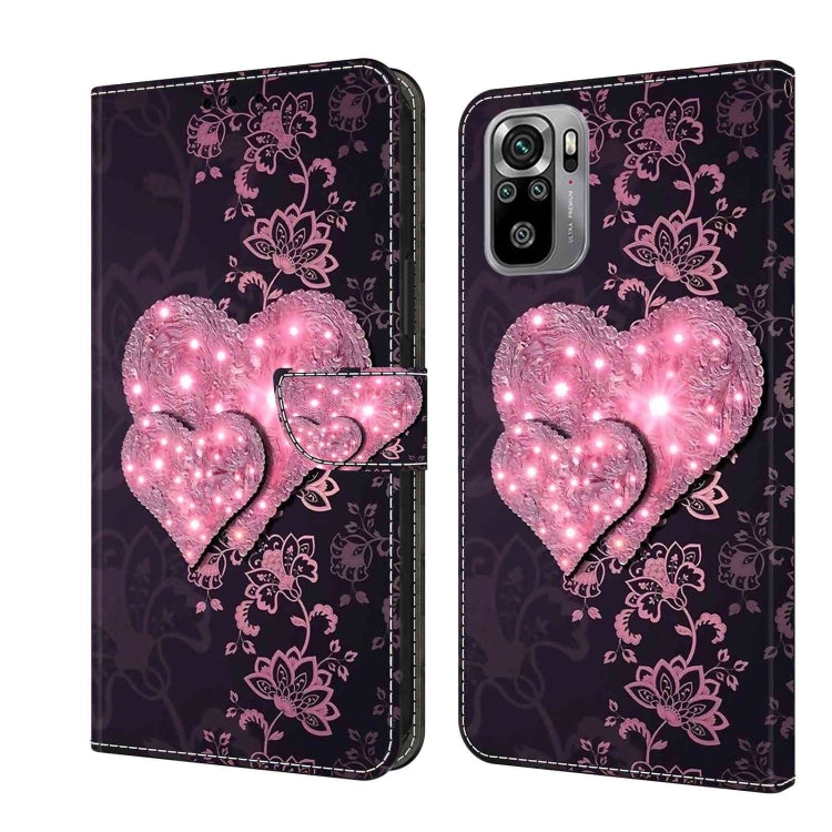Crystal 3D Shockproof Protective Leather Phone Case, For Xiaomi Redmi Note 10 5G, For Xiaomi Redmi Note 10 4G