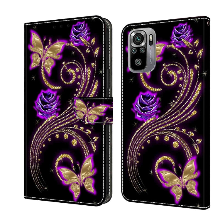 Crystal 3D Shockproof Protective Leather Phone Case, For Xiaomi Redmi Note 10 5G, For Xiaomi Redmi Note 10 4G