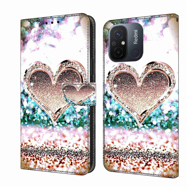 Crystal 3D Shockproof Protective Leather Phone Case, For Xiaomi Redmi Note 12 5G Global / Poco X5, For Xiaomi Redmi 11A 4G / Redmi 12C Global