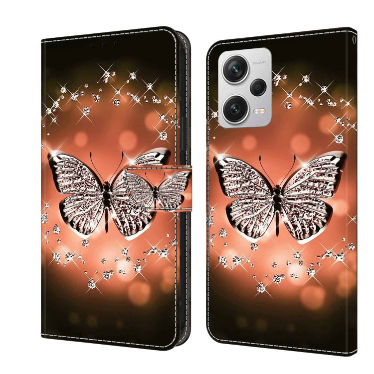 Crystal 3D Shockproof Protective Leather Phone Case, For Xiaomi Redmi Note 12 4G, For Xiaomi Redmi Note 12 Pro+